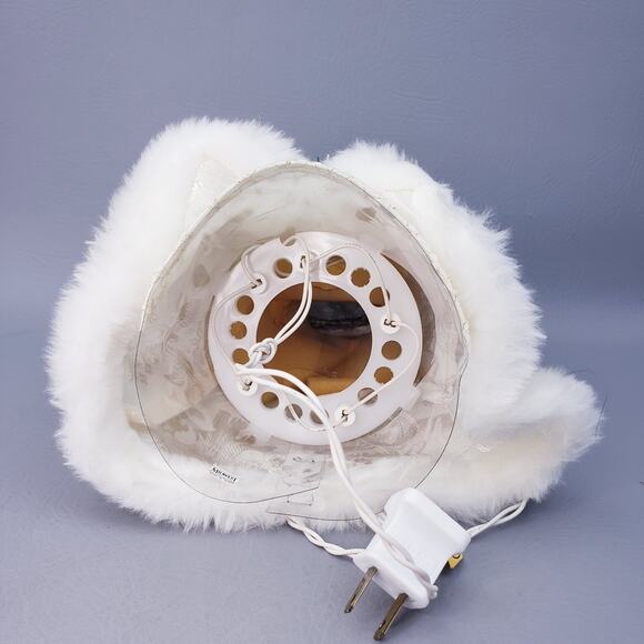 Vintage Midwest Importers Santa Tree Topper Light Up Wreath Christmas Decor 12" - Picture 9 of 15